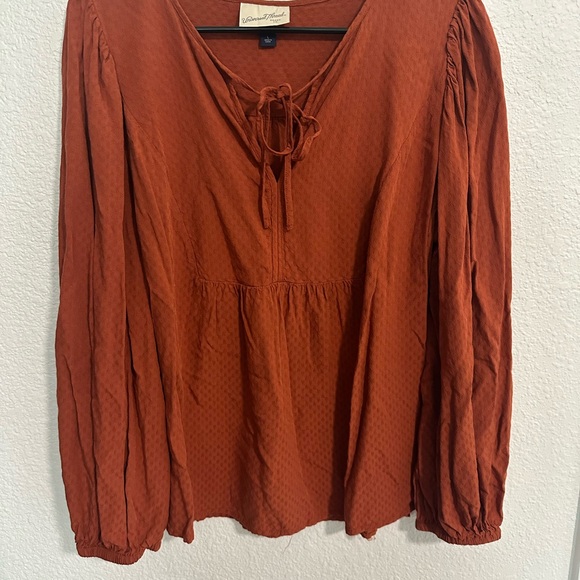 Universal Thread Tops - Universal Thread Terracotta Blouse L Terracotta Cottagecore Peasant Boho Prairie